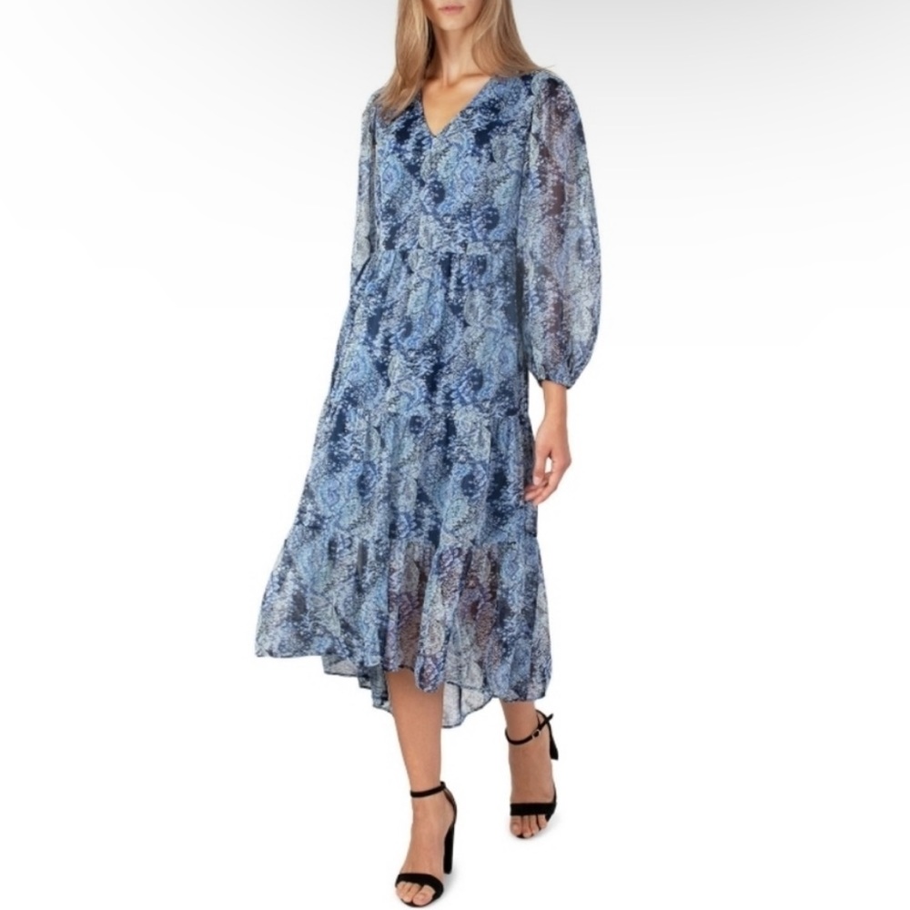 Joie limited edition ladies paisley printed tiered maxi dress NWT Size L